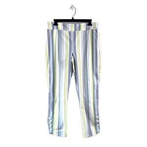 Women's Yellow Striped Versona Business Slacks 12